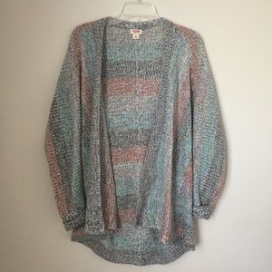 Multi-colored slouchy cardigan. Mossimo size XS.